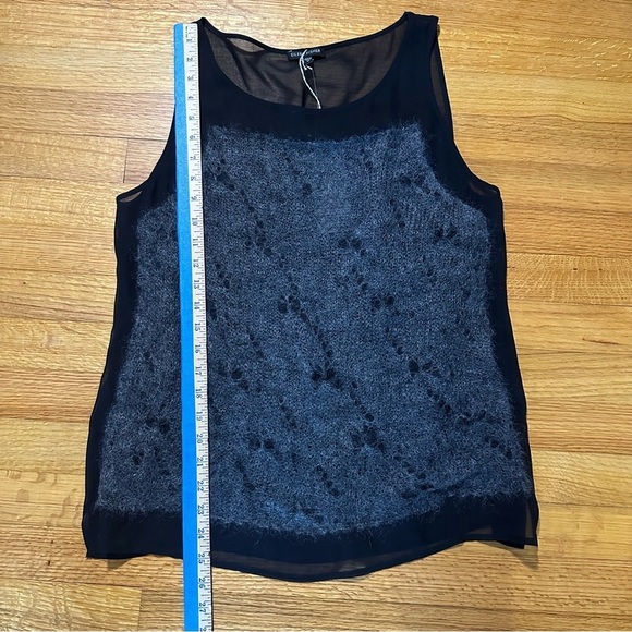 Eileen Fisher NWT Mohair Front Silk Blend  Top Black size M (a4 - Picture 3 of 10